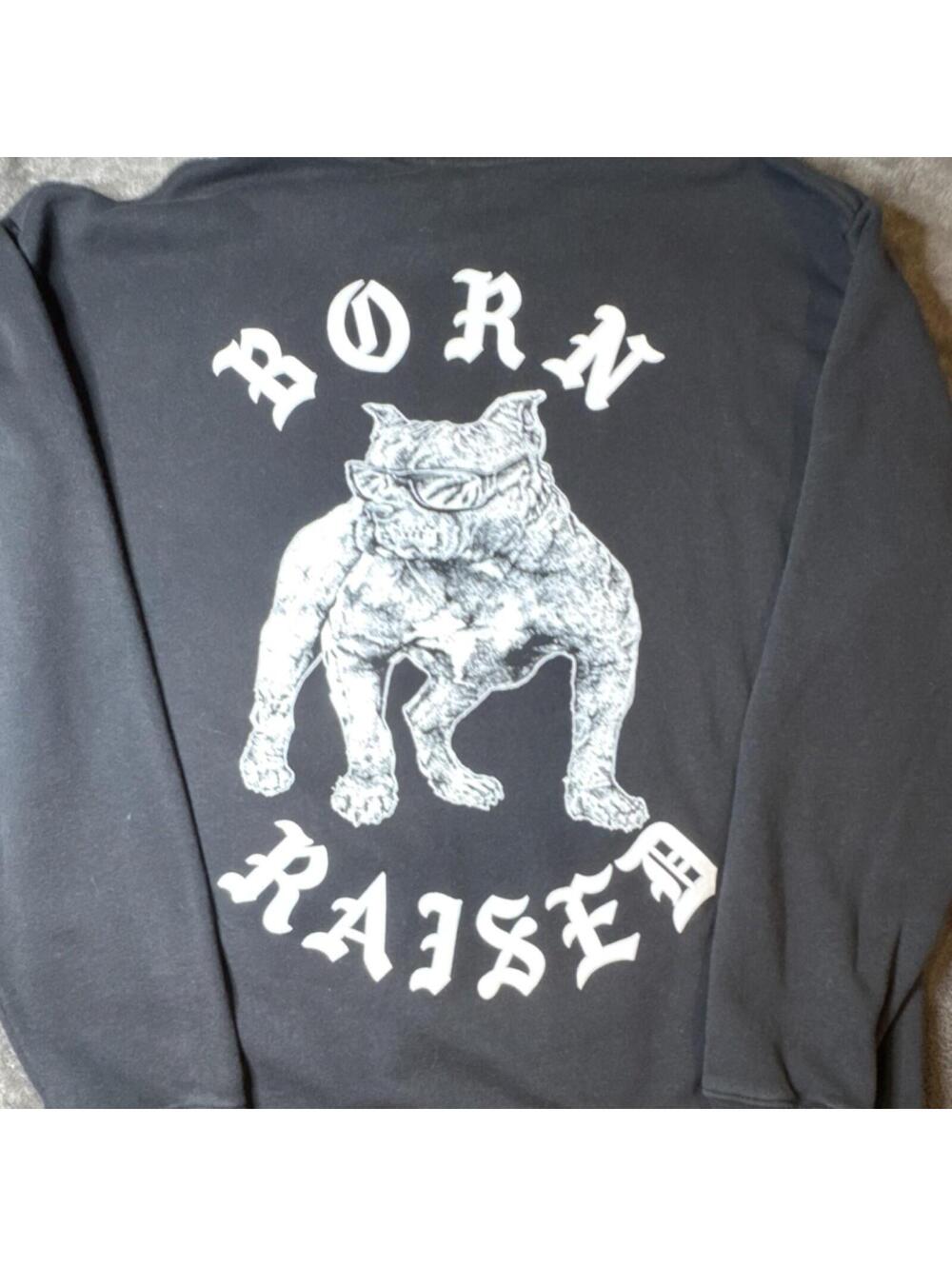 Born X Raised Dog Graphic Logo Hoodie Black XL